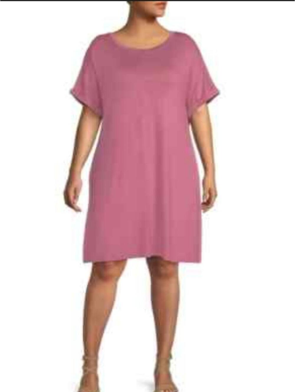 Terra & Sky Mauve Plus-Size Mini Skirt Size 0X Dress